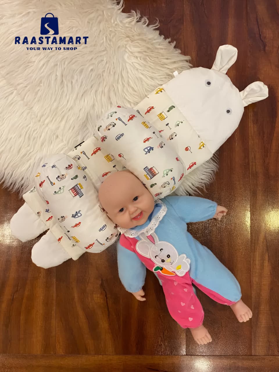 Baby Head Shaping Pillow for Baby's Healthy Head Development.